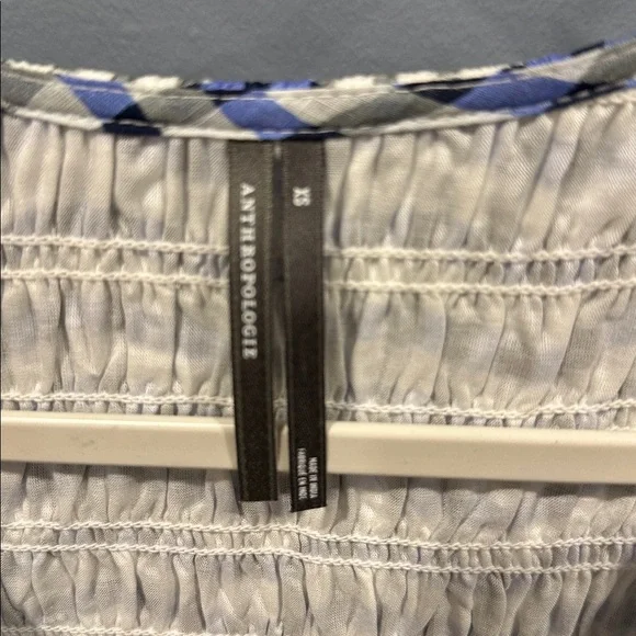 By Anthropologie The Peregrine MIDI Dress in Blue Gingham NWOT - Picture 6 of 8